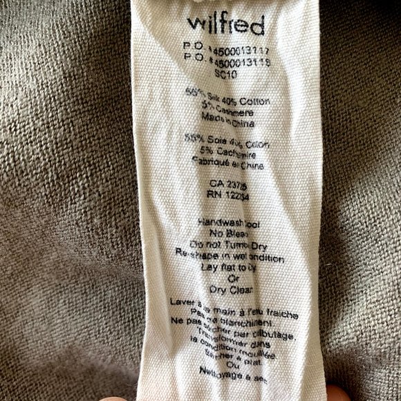 Aritzia Wilfred Flaubert Cardigan in Khaki Color - Picture 4 of 10